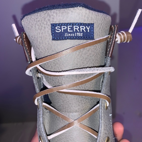 Sperry Navy Grey Waterproof Boot Size 8 - Picture 4 of 7